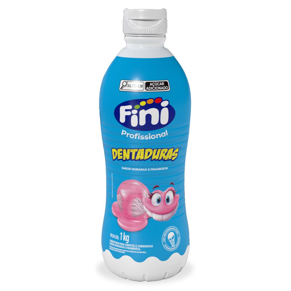 Calda Fini Cobertura Para Sorvetes e Sobremesas Dentaduras 1kg