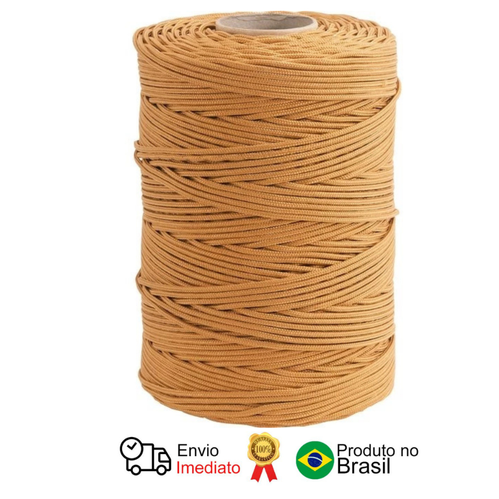 Corda Caminhoneiro Trançada 6mm x 180m Ouro Vonder em Oferta na Shopee