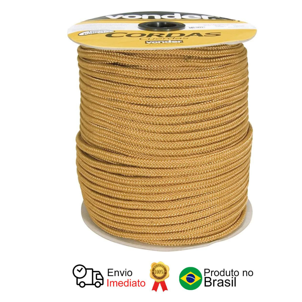 Corda Caminhoneiro Trançada 10mm x 147m Ouro Vonder