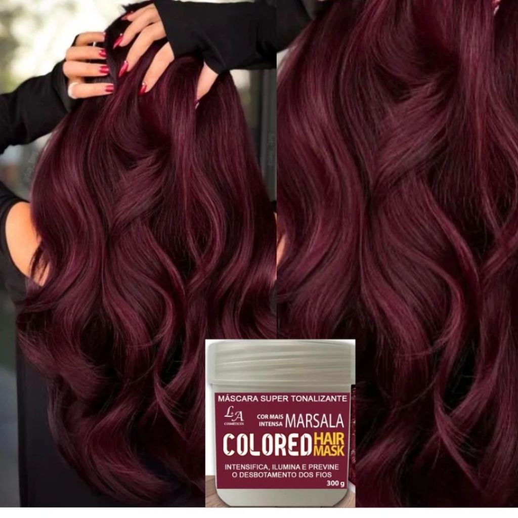 Tonalizante com Alto Poder de Pigmentação Marsala (Vinho) - Cor Maravilhosa SEM AMÔNIA 100% NATURAL em Oferta na Shopee