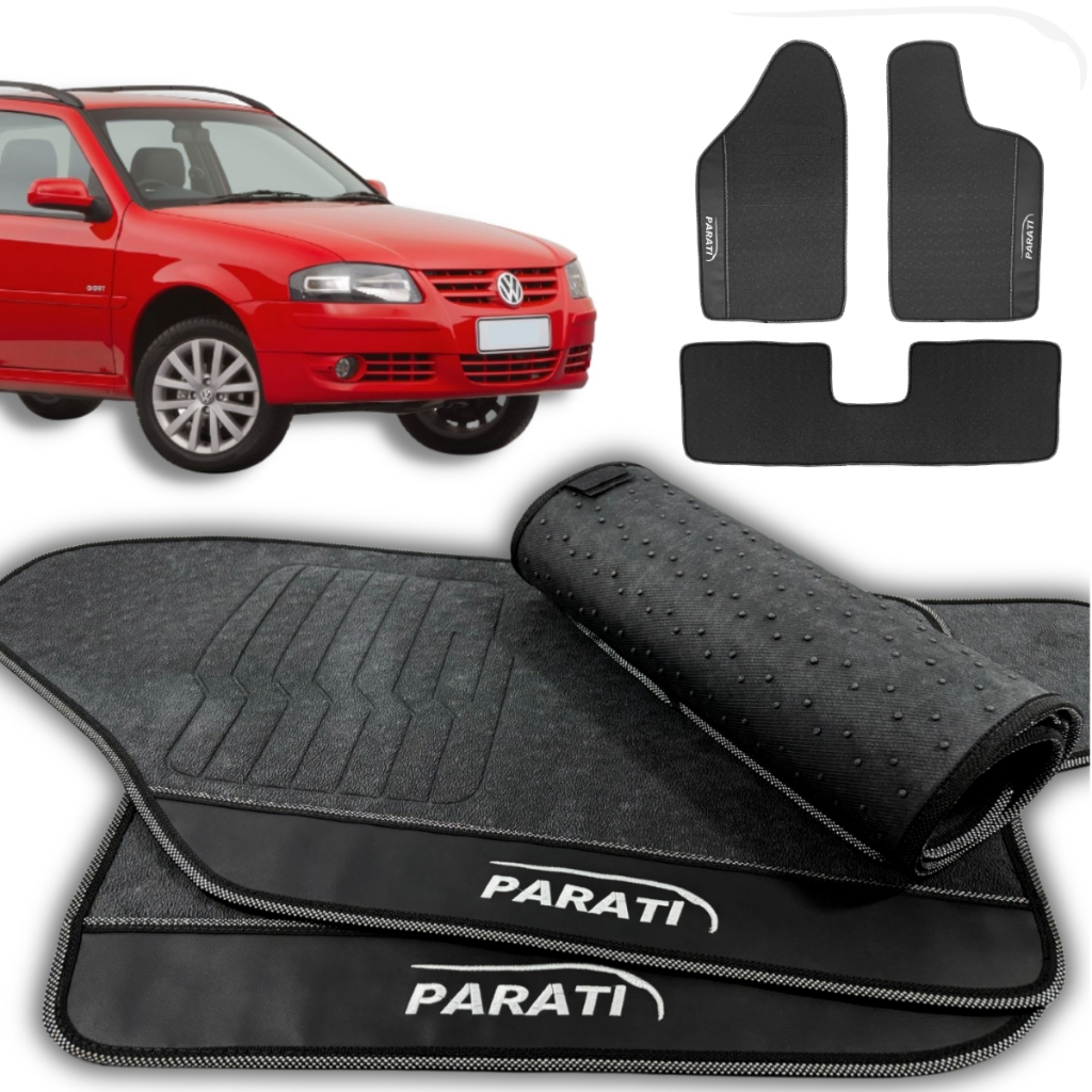 Jogo de Tapete Carro Parati G2 G3 G4 1996 1997 1998 1999 a 2011 2012 Emborrachado Premium Sob Medida