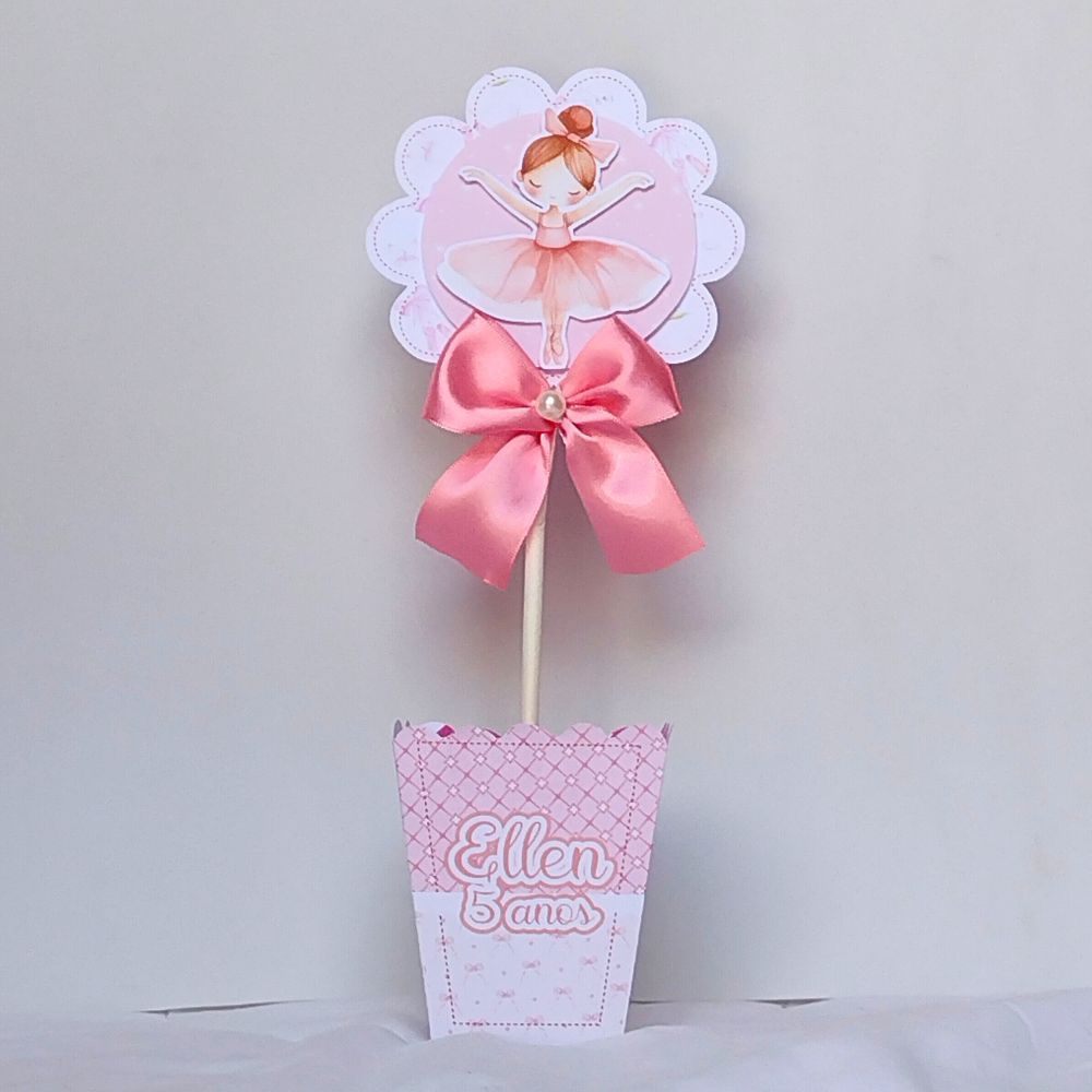 Centro de mesa para lembrancinha Bailarina / Lembrancinha Personalizada / Aniversário Infantil Bailarina / kit festa