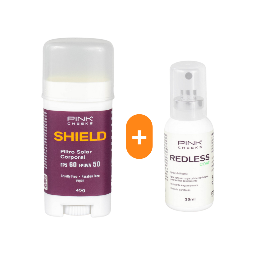 Combo PINK CHEEKS Antiatrito Redless + Protetor Solar Shield Original em Oferta na Shopee