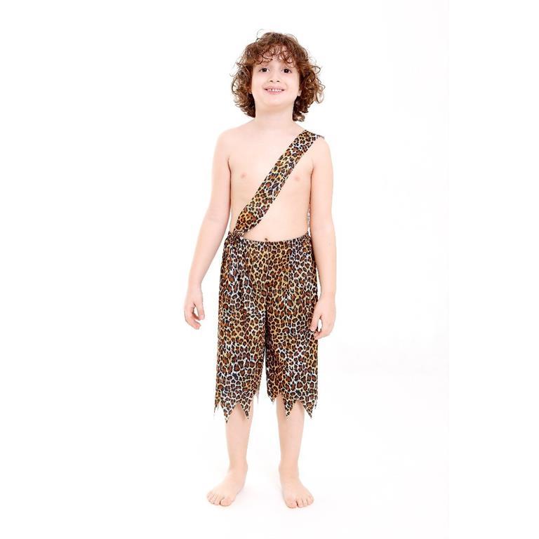 Fantasia de Carnaval Menino Das Cavernas Estampado Infantil