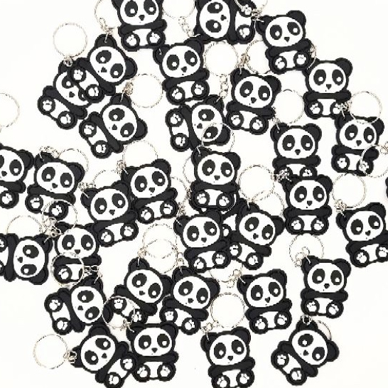 Lembrancinha  chaveiro panda Aniversário Tema aniversário festa 10unidades borracha novidade