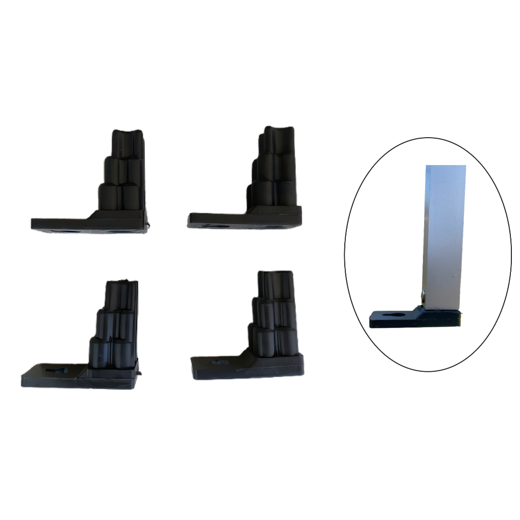 Kit 4 Sapatas Plasticas Pé Pézinho Tenda Gazebo Peças Mor Belfix Nautika reposição conserto