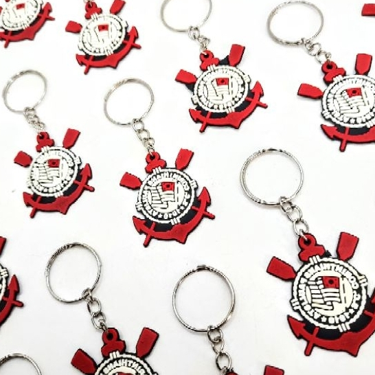 Lembrancinha chaveiro do Corinthians Aniversário Tema futebol Campeonato Novidade Emborrachado mini Promoção