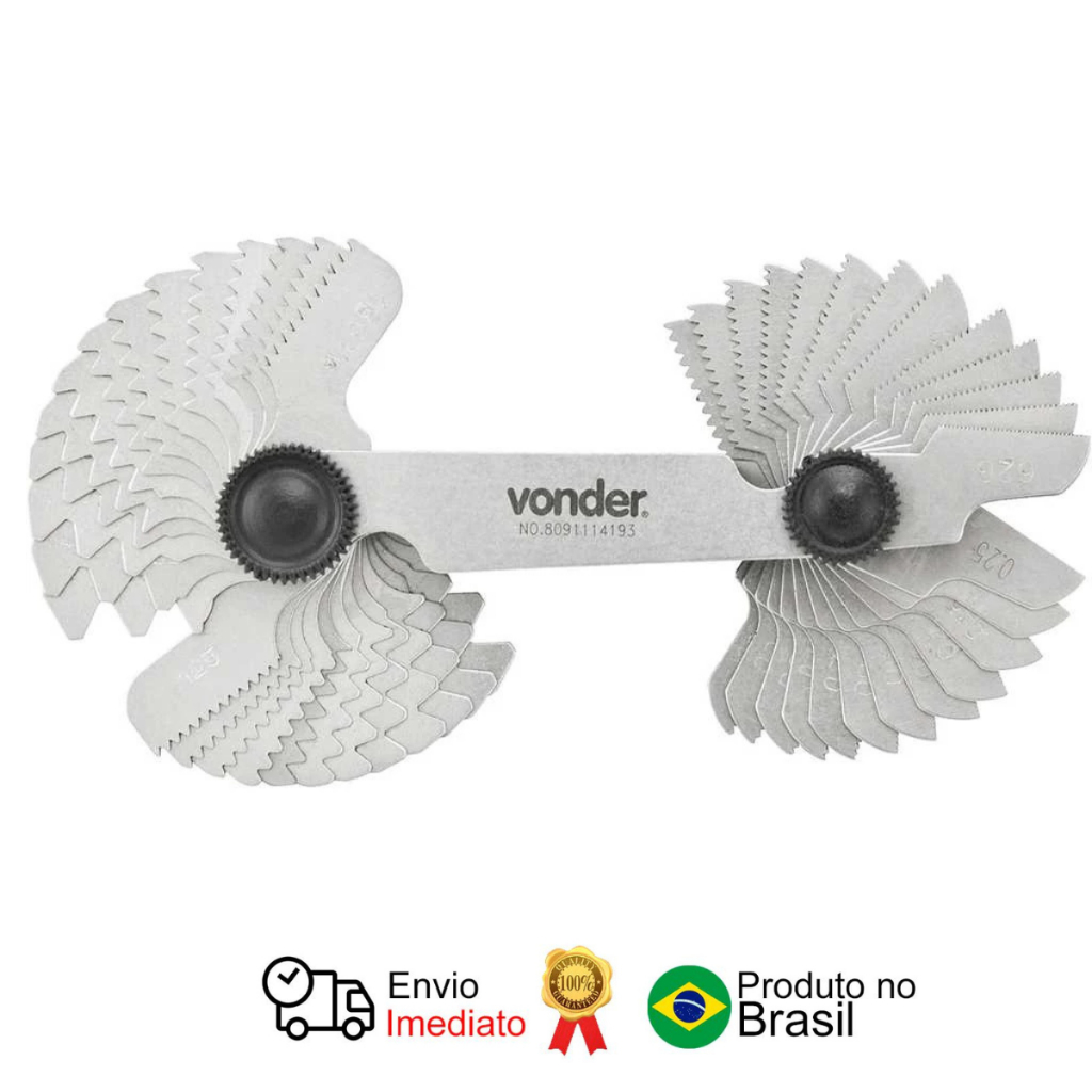 Cálibre Rosca 52 Lâminas 0.25 a 6.0mm Vonder em Oferta na Shopee