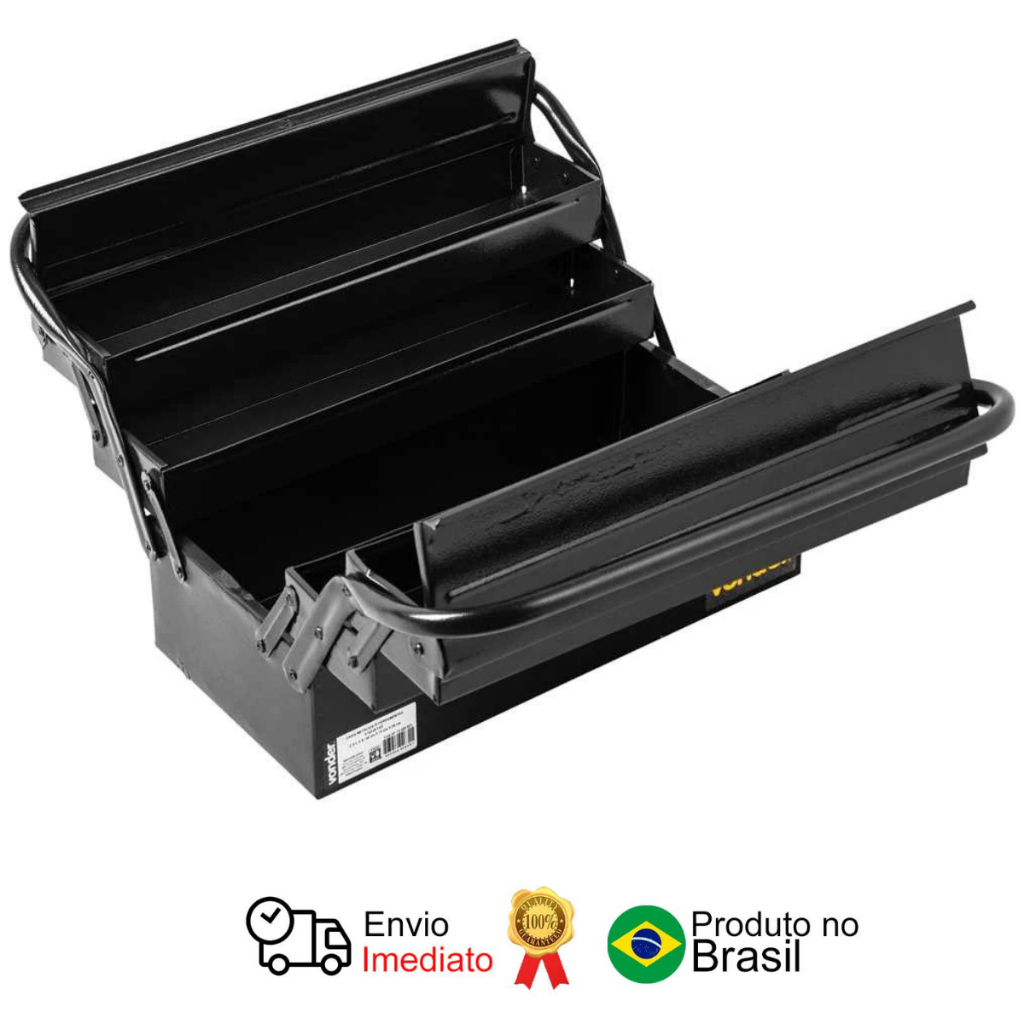 Caixa Metálica Sanfonada 5 Gavetas 40x19x20cm Vonder em Oferta na Shopee