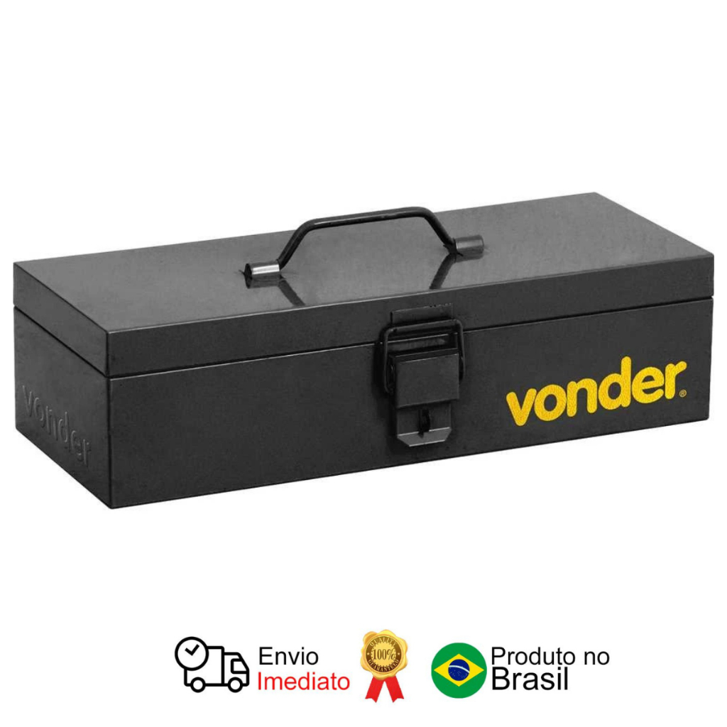 Caixa Metálica Ferramentas Baú 40x16x11cm Vonder em Oferta na Shopee