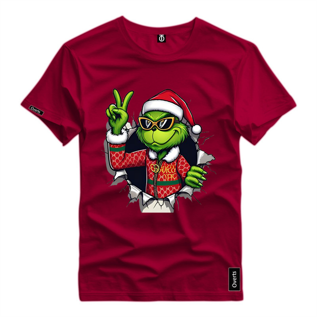 Camiseta Unissex Estampada Grinch Personagem Natal 2024 Camisa Algodão Varias Cores Premium