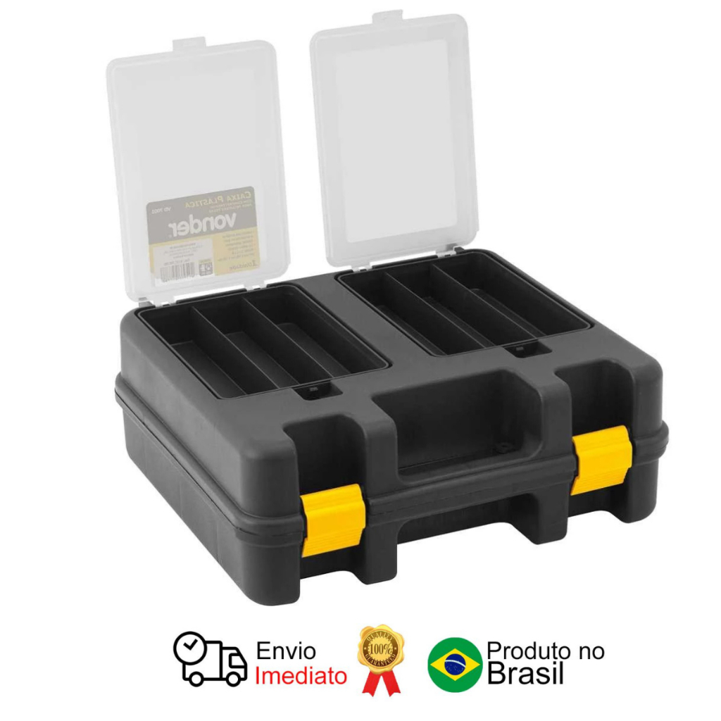 Caixa Ferramentas Plástica 34x34x13cm Vd 7001 Vonder em Oferta na Shopee