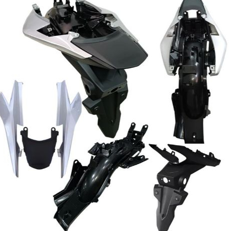 TRASEIRA RABETA COMPLETA TITAN 160 2016 A 2021 COM PARALAMA JUNÇÃO CARENAGEM  Branco 16/17