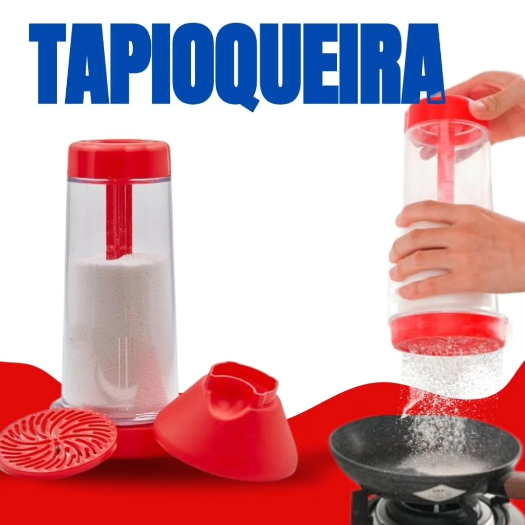 Tapioqueira Peneira Polvilhador - Armazena Tapioca Beiju Tapioca Farinha Cozinha Utensilio — imagem 1