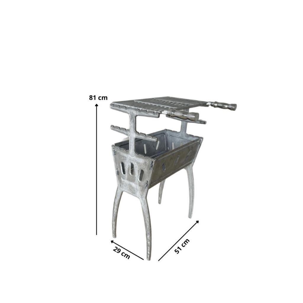 Churrasqueira em Alumínio Fundido Desmontável 81cm