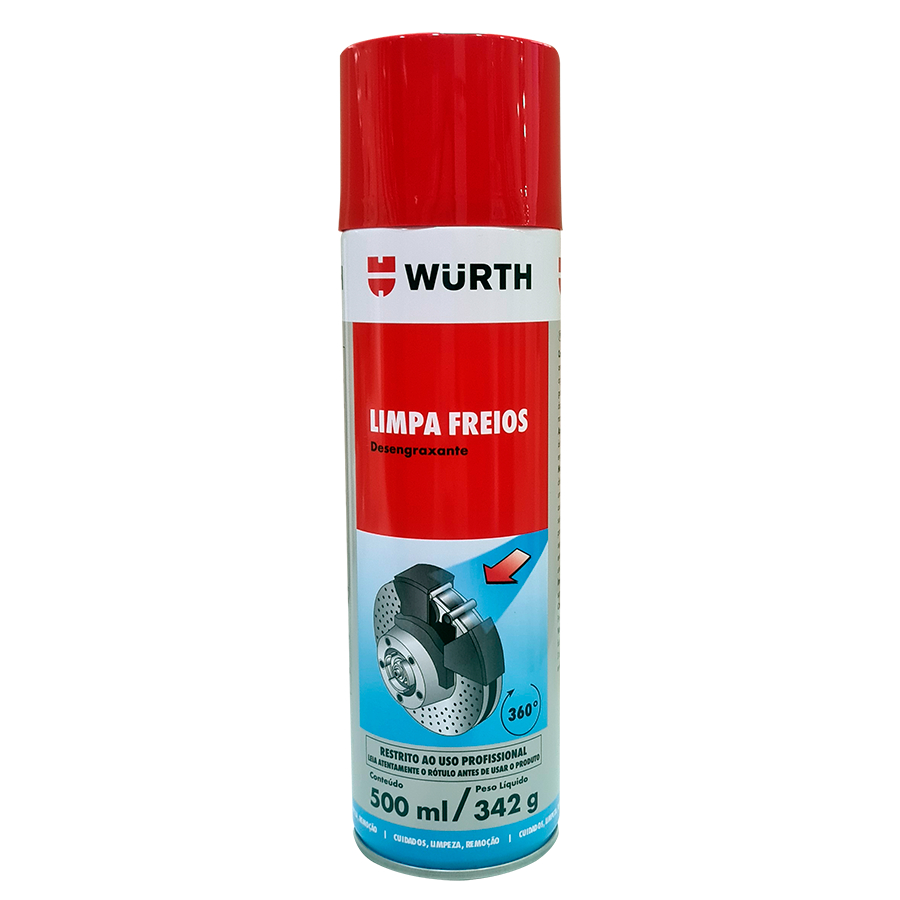 Limpa Freios Limpa motor moto e carro Desengraxante Wurth De 500ml