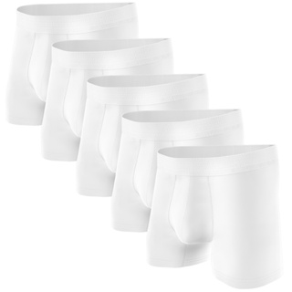 Kit 5 Cuecas Boxer Toda Branca Masculina Confortável Estilosa em Oferta na Shopee