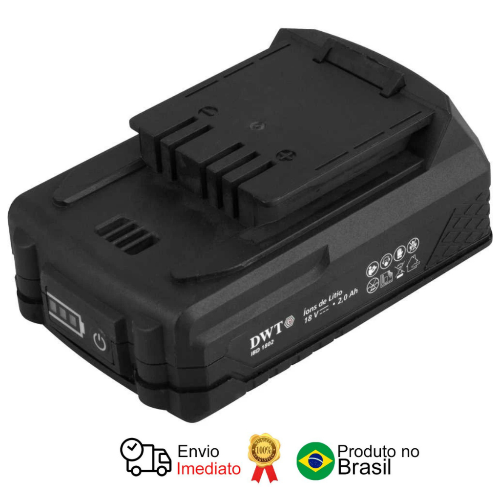 Bateria 18V Íons Lítio 2.0Ah Dwt em Oferta na Shopee
