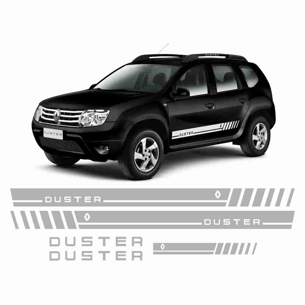 Kit 5 Faixa Lateral E Traseira  Hack Bagageiro Renault Duster Personalizado Sport Acessório Tuning Sticker RN33