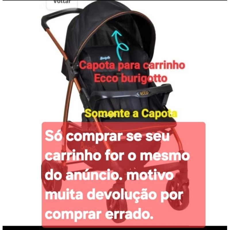 Capota para carrinho Ecco burigotto