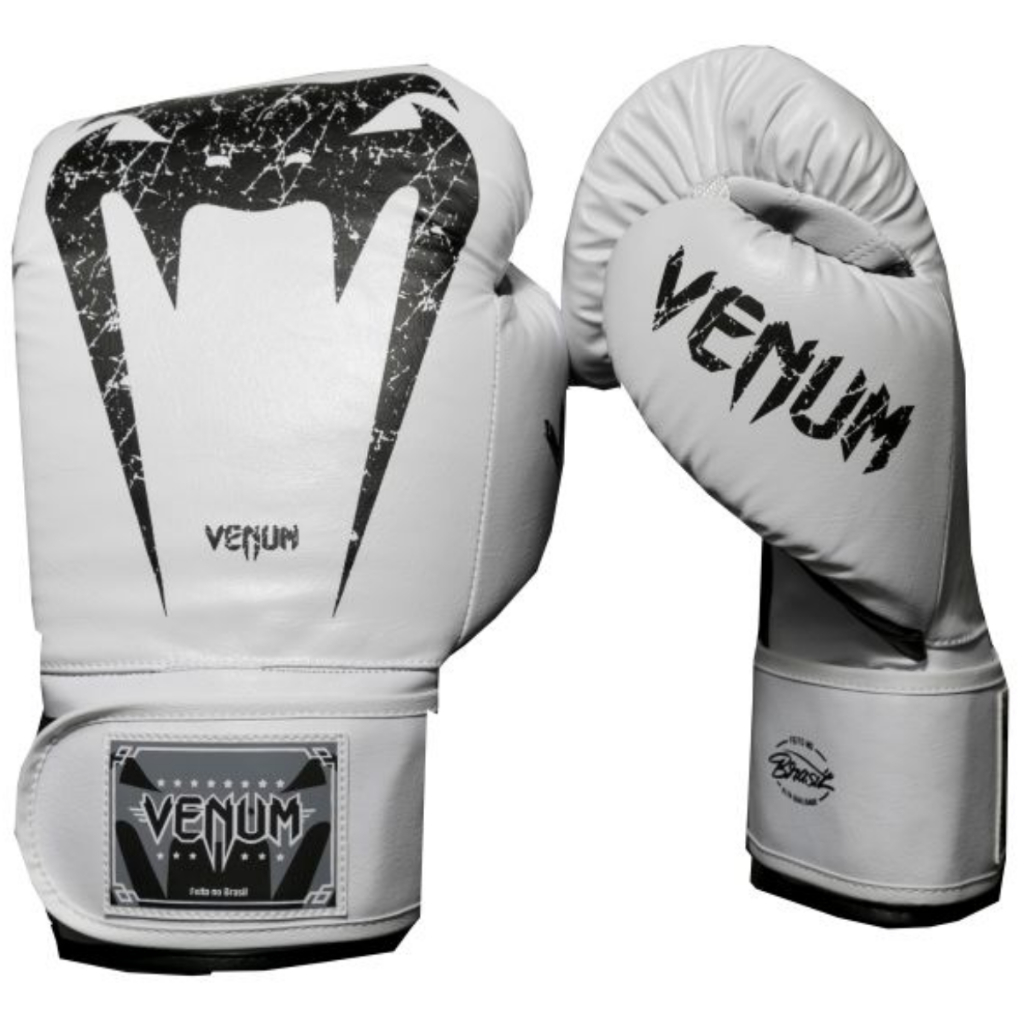 LUVA DE BOXE MUAY THAI KICKBOXING VENUM GIANT BRASIL BRANCA