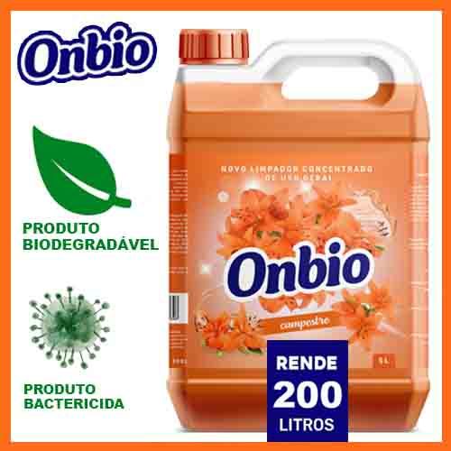 Limpa Tudo Concentrado Biodegradável E Bactericida De Uso Geral Onbio Campestre Rende 200 Litros