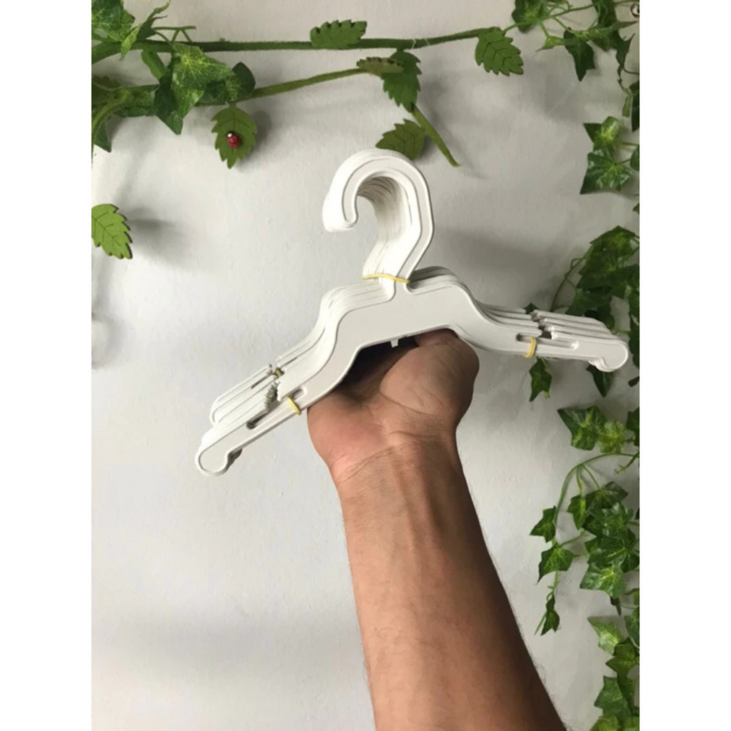 Cabide Infantil Branco Roupa Bebe Kit 10,20,30,40,50 Pets Plástico Criança Enxoval Guarda Roupa