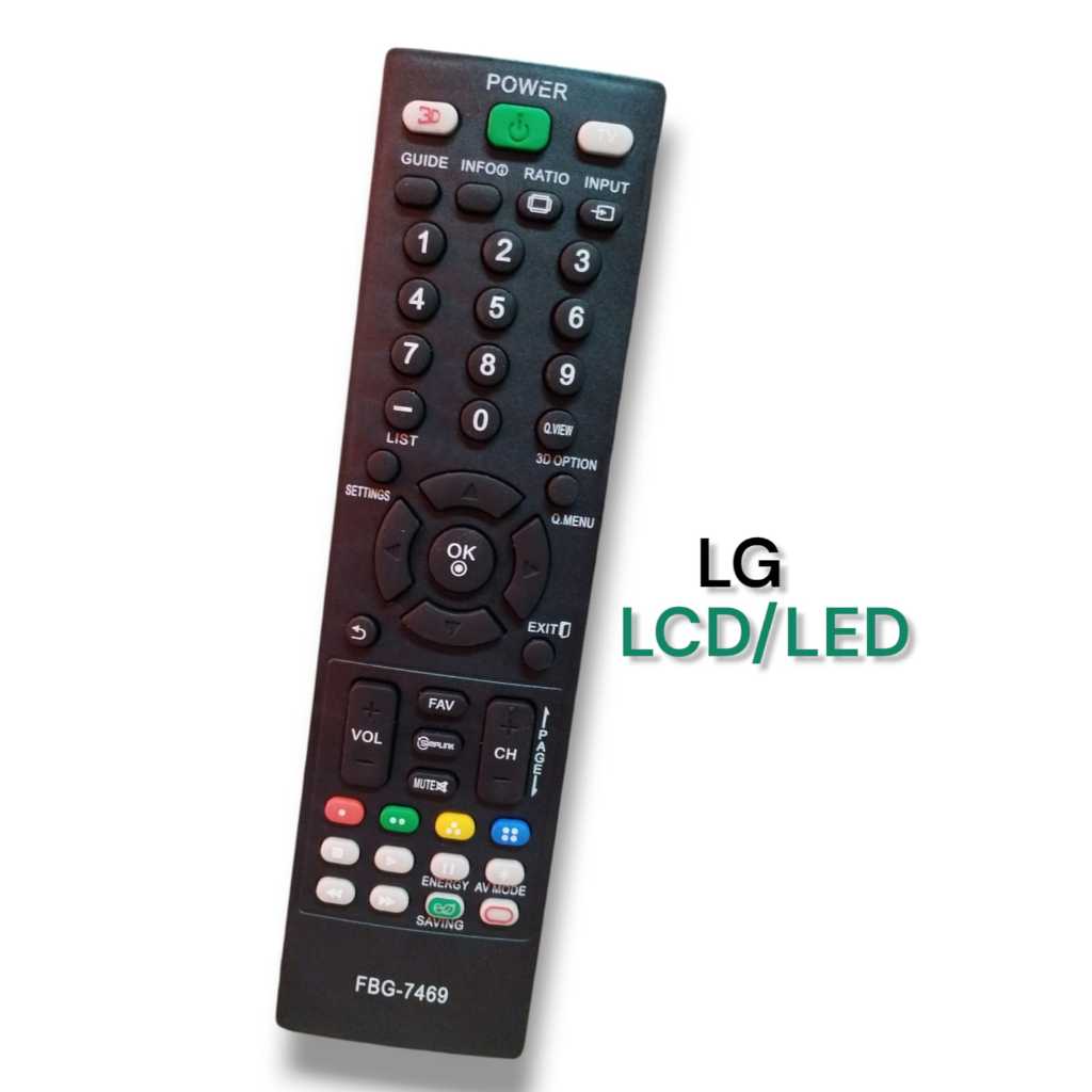 Controle Remoto Compativel Tv LG Lcd 32CS460 42CS460 32LM3400 42LM3400 FBG-7469