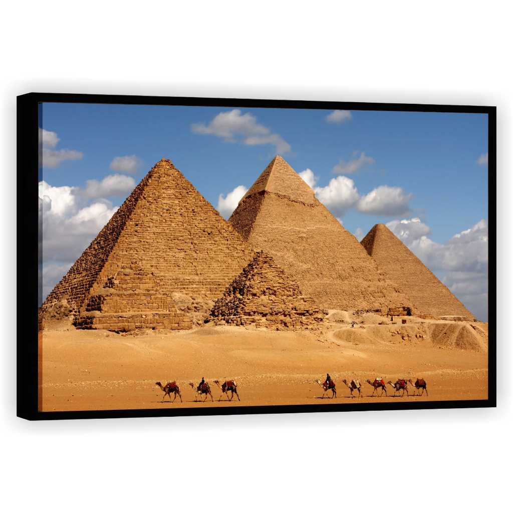 Quadro Decorativo Luxo Cidade Pirâmides Egito Turismo Salas Quartos Tela Canvas Filete GG1