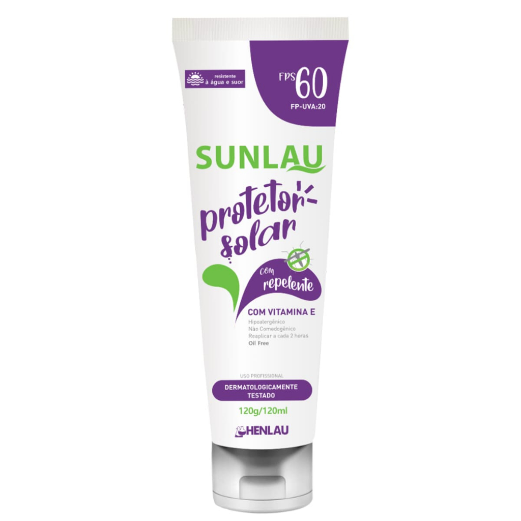 Protetor Filtro Solar Fator 60 Com Repelente e Vitamina E Resistente a Água Oil Free