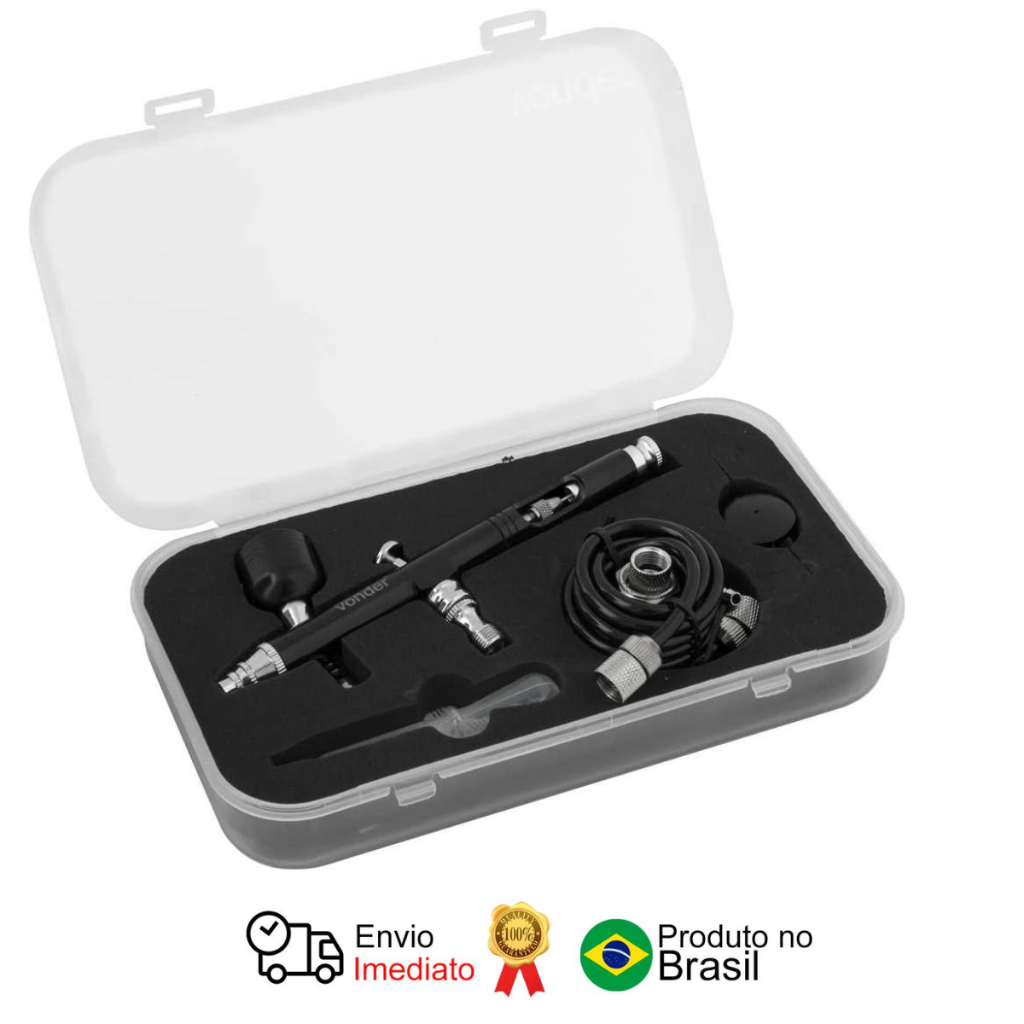Aerógrafo Com Acessórios 7 Peças Vonder em Oferta na Shopee