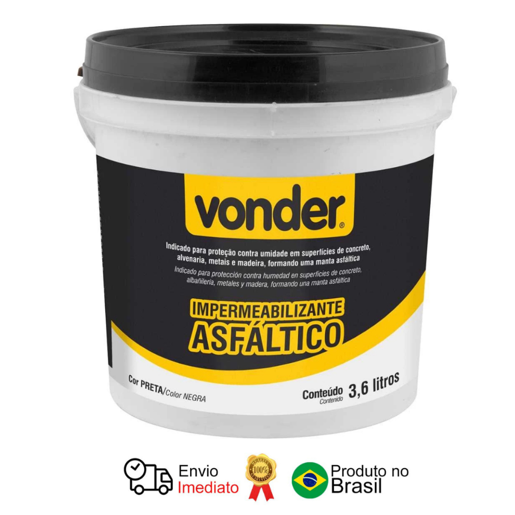 Impermeabilizante Asfáltico 3,6 L Vonder