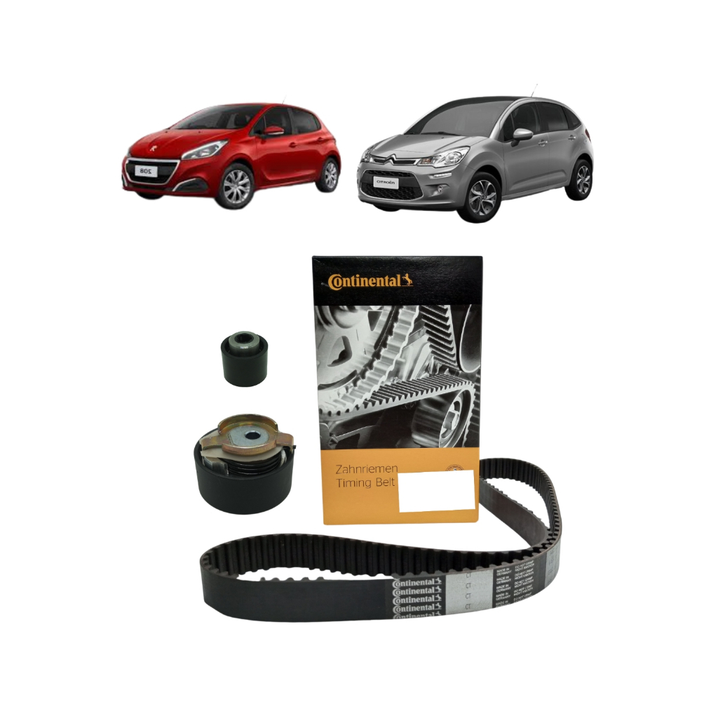 Kit Correia Dentada Tensor Polia Peugeot 208/C3 1.2 12v Puretech