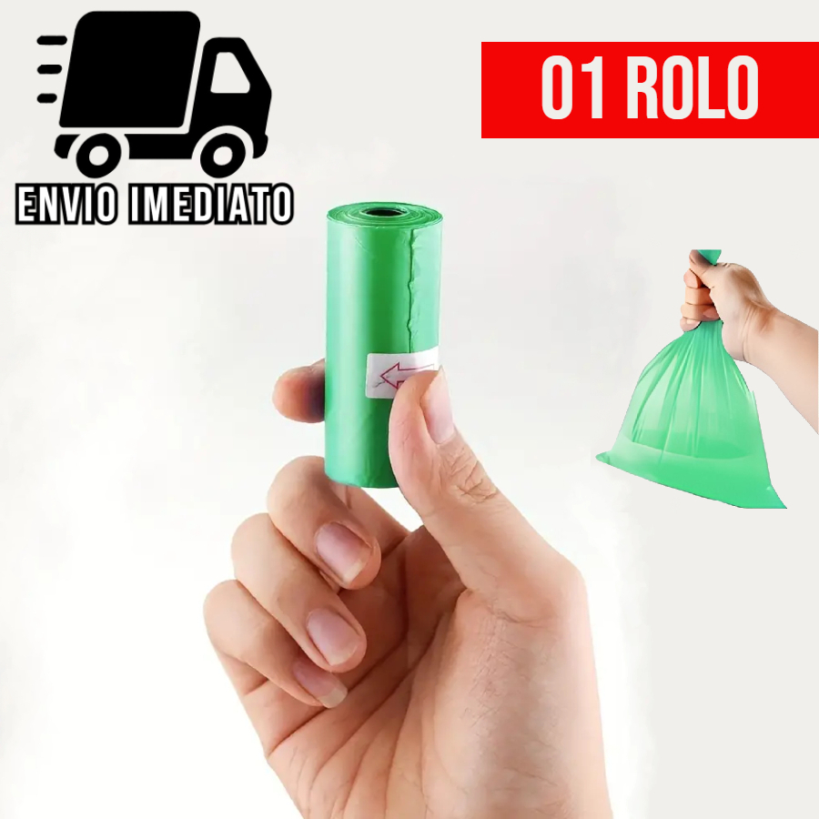 Pet Cata Caca 20 Saquinhos Plástico Refil para Cachorro e Gato