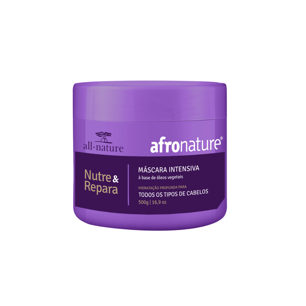 Máscara Afro Nature Reparação Nutrição All Nature 500g em Oferta na Shopee