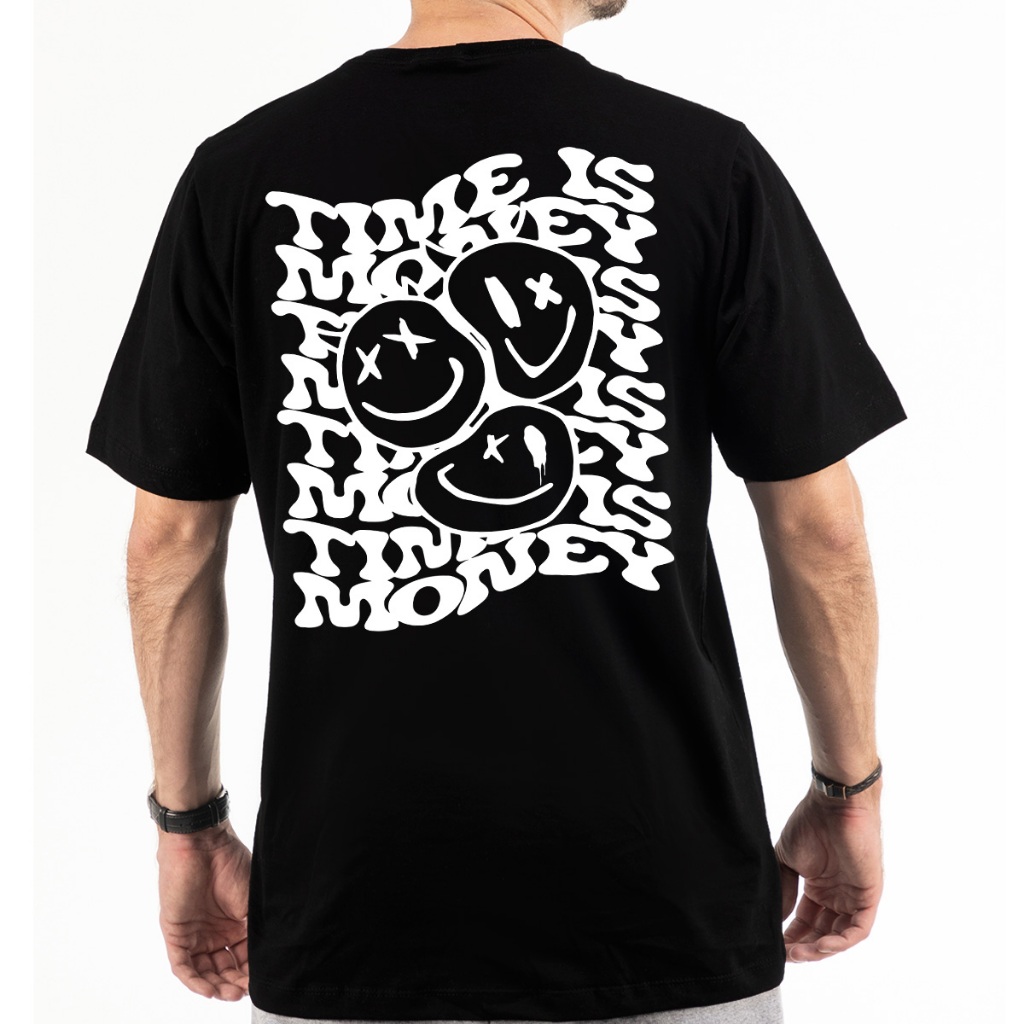 Camiseta Street Estampada Time Is Money T-Shirt 100% Algodão Fio 30.1 Ramazzoni