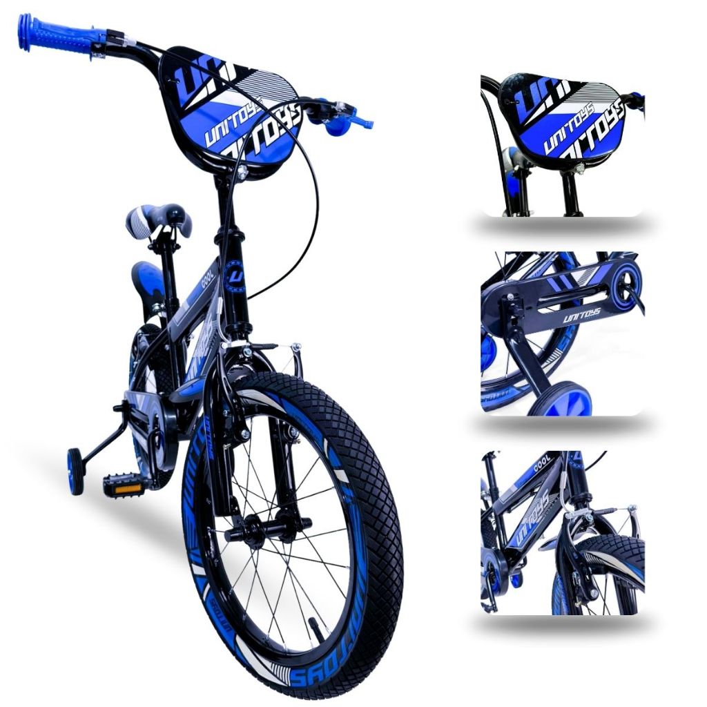 Bicicleta Infantil com rodinha Aro 16 Pro Aventura Azul Infantil Menino