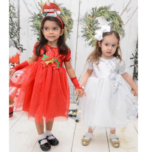 Vestido luxo roupa Natal Fantasia Roupa Mamãe Noel Noelete Natalina Anjinho Infantil anjo