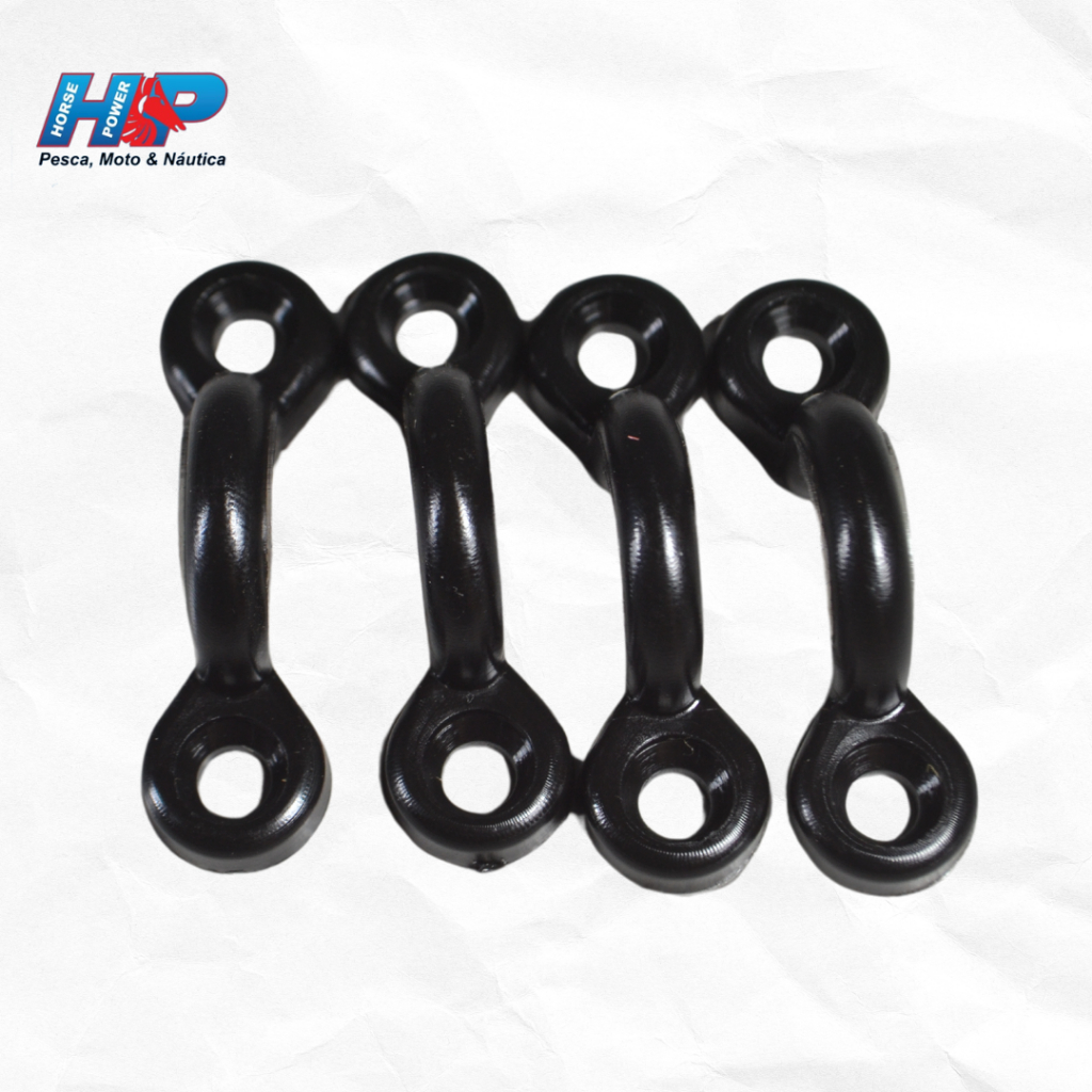 Alça Ômega simples HP náutica com 4 peças (preto)