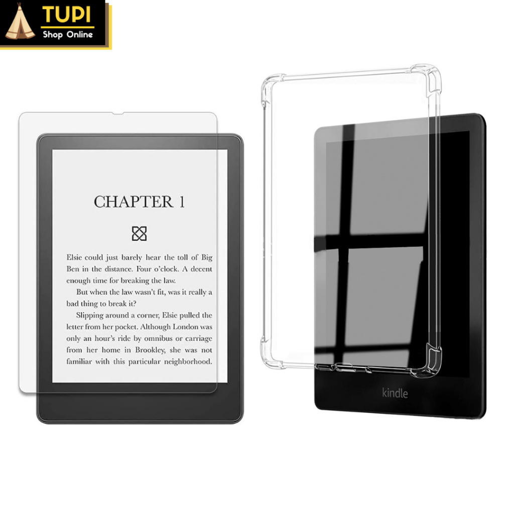 Capa Transparente Kindle Paperwhite 12/2024 + Película Protetora SA568B/SA569P Signature Tela 7