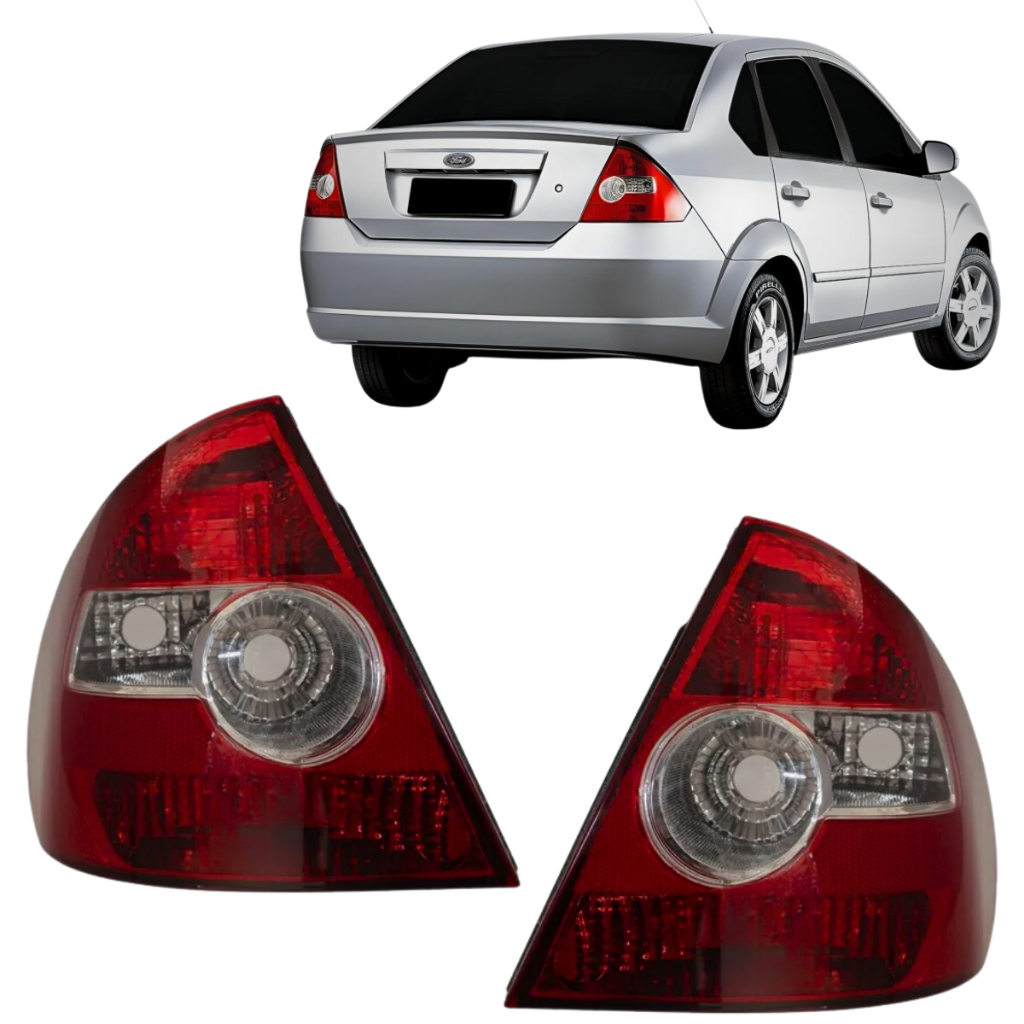 Lanterna Traseira Ford Fiesta Sedan 2003 2004 2005 2006 2007 2008 2009 2010 Acrilico Bicolor