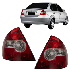 Lanterna Traseira Ford Fiesta Sedan 2003 2004 2005 2006 2007 2008 2009 2010 Acrilico Bicolor
