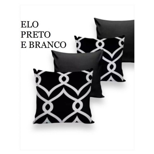 Kit Capas para Almofadas 2 pçs com Zíper Estampas Decorativas