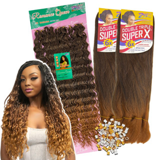Kit Gypsy Braids 2 Jumbo + Cacho Orgânico Crochet Barbara 75cm em Oferta na Shopee