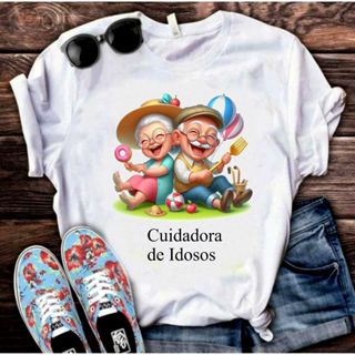 Camisa Camiseta Blusa T-shirt Cuidadora B em Oferta na Shopee
