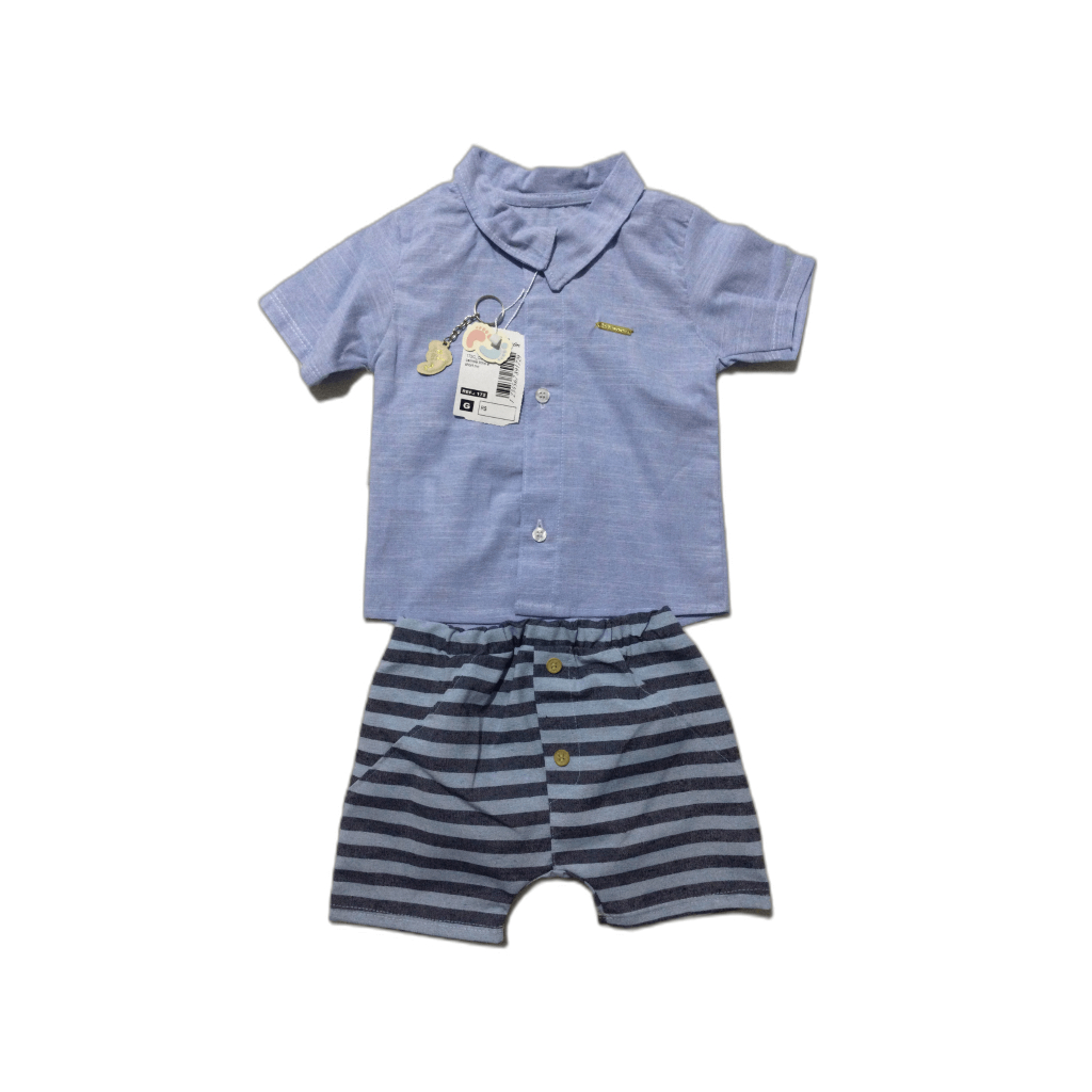 Conjunto Bebê Menino Estiloso - Camiseta Polo e Shorts Confortável - Várias Cores e Modelos