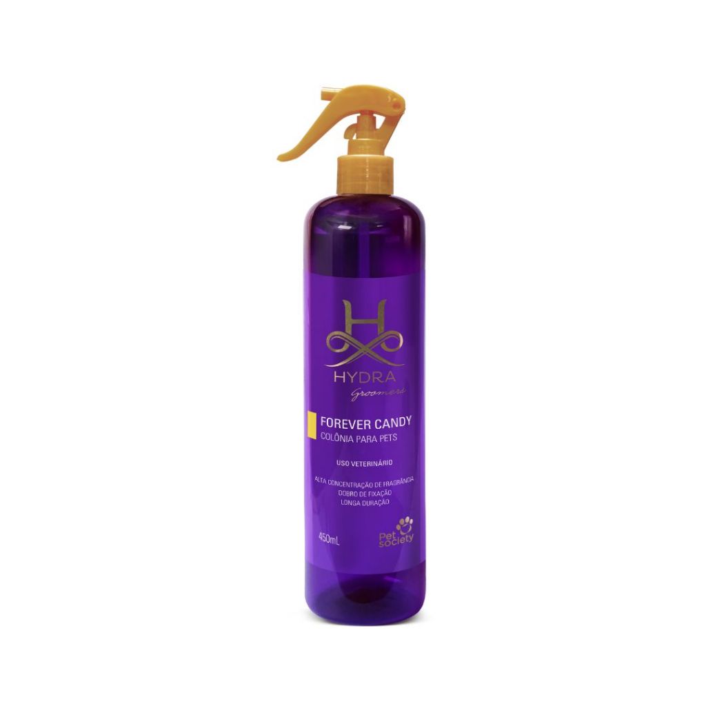 Colônia Pet Cachorro e Gato Hydra Groomers Forever Candy 450mL