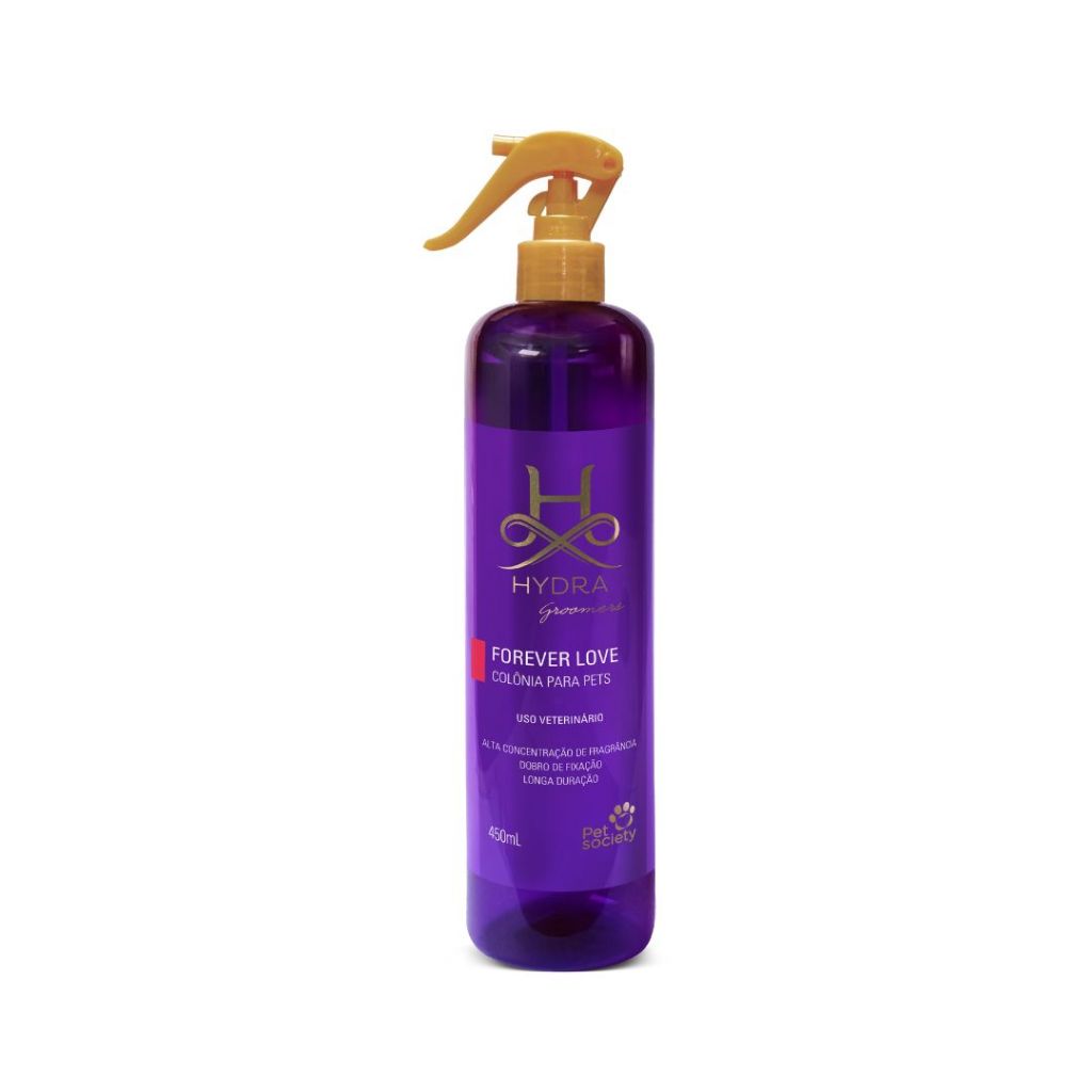 Colônia Pet Cachorro e Gato Hydra Groomers Forever Love 450ml