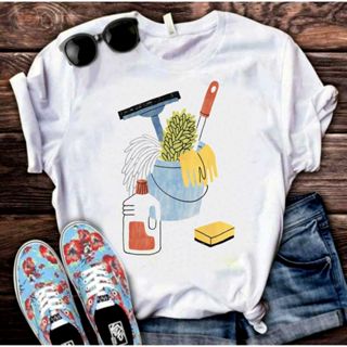 Camisa Limpeza Camiseta Blusa T-shirt I em Oferta na Shopee