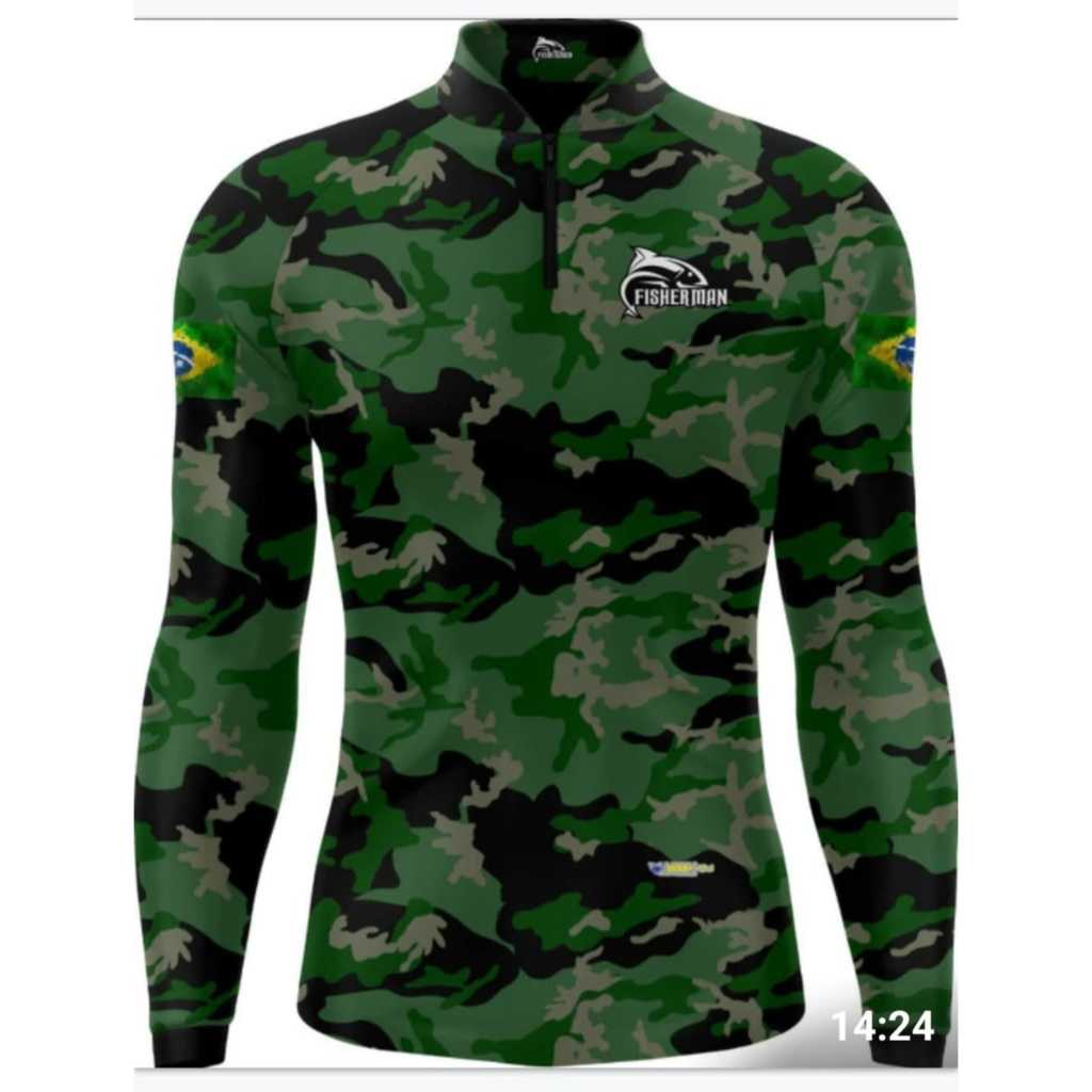 CAMISA CAMISETA BLUSA DE PESCA UV50+ CAMUFLADA
